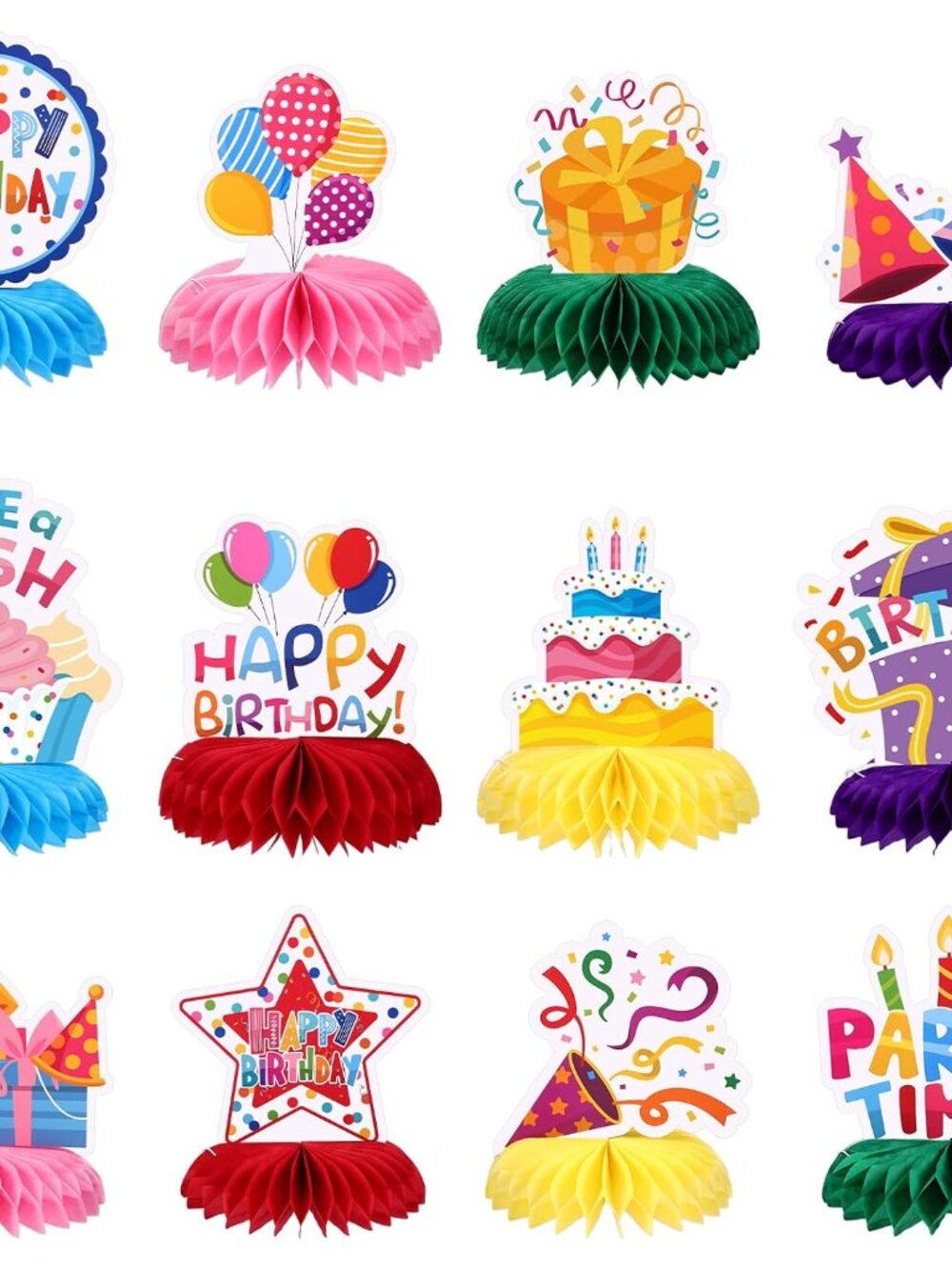 Birthday Table Decorations Happy Birthday Honeycomb Centerpieces